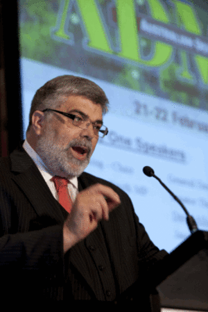 Senator Carr asks tough question at ADM Congress